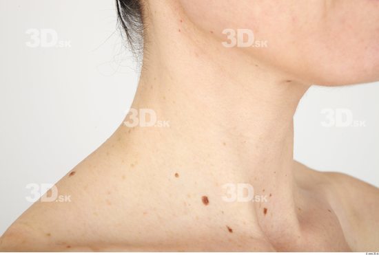 Neck Whole Body Woman Birthmarks Nude Slim Studio photo references