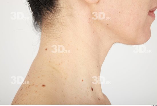 Neck Whole Body Woman Birthmarks Nude Slim Studio photo references