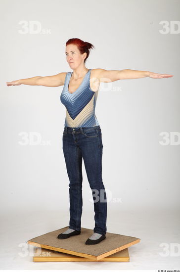 Whole Body Woman Animation references T poses Casual Average Studio photo references