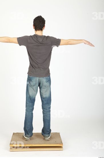 Whole Body Man Animation references T poses Casual Slim Studio photo references