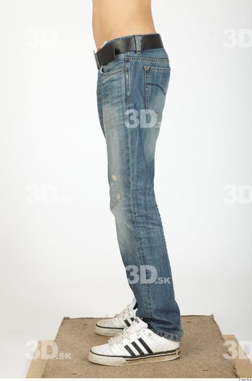 Leg Whole Body Man Animation references Casual Jeans Slim Studio photo references