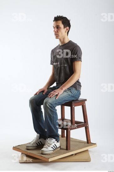 Whole Body Man Artistic poses White Casual Slim