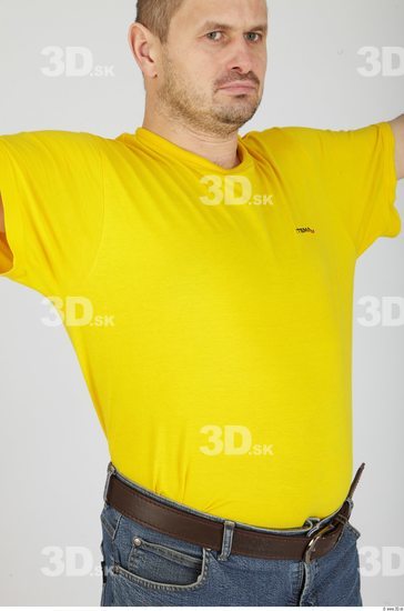 Upper Body Whole Body Man Animation references Casual Shirt T shirt Overweight Studio photo references