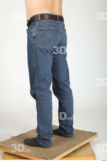 Leg Whole Body Man Animation references Casual Jeans Overweight Studio photo references