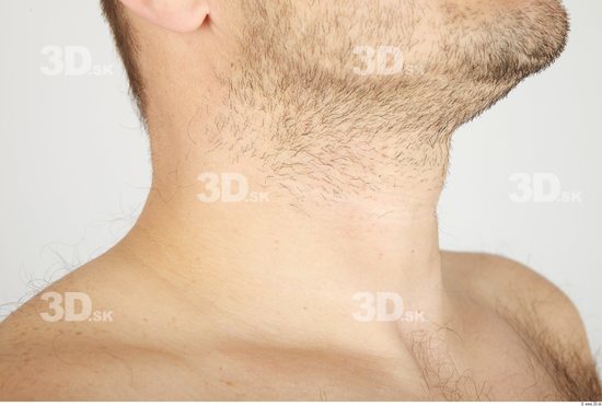 Neck Whole Body Man Animation references Nude Casual Overweight Bearded Studio photo references