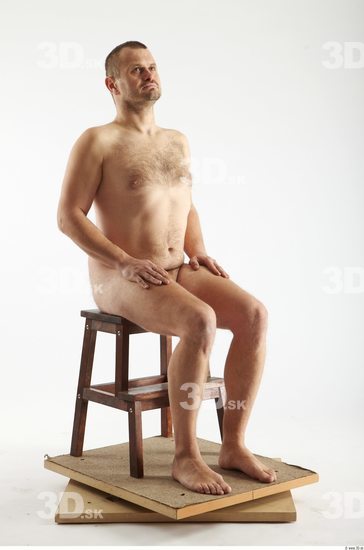 Whole Body Man Artistic poses White Nude Overweight