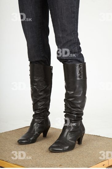 Leg Whole Body Woman Casual Boot Slim Studio photo references