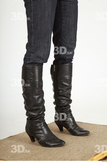 Leg Whole Body Woman Casual Boot Slim Studio photo references