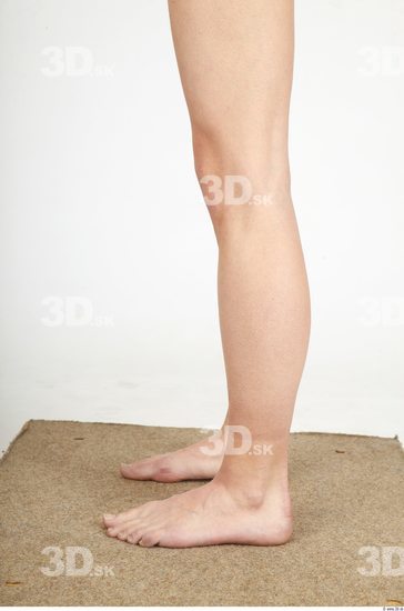 Calf Whole Body Woman Nude Slim Studio photo references