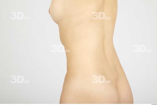 Whole Body Back Woman Nude Slim Studio photo references