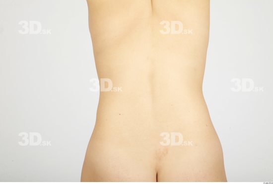 Whole Body Back Woman Nude Slim Studio photo references