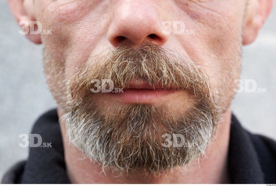 Mouth Man White Slim Bearded