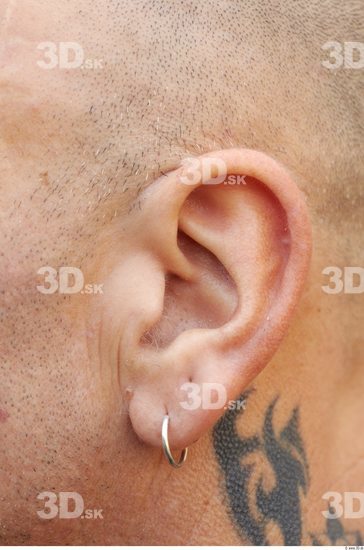 Ear Man White Tattoo Jewel Average