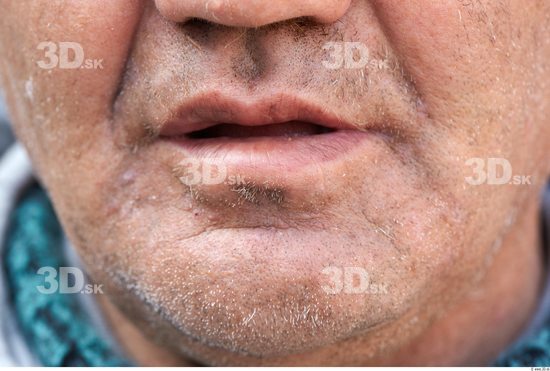 Mouth Head Man White Casual Overweight Bald Street photo references