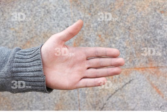 Hand Head Man White Casual Athletic Overweight Bald Street photo references