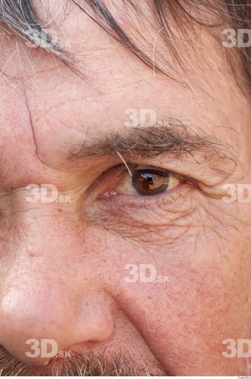 Eye Man White Average Wrinkles