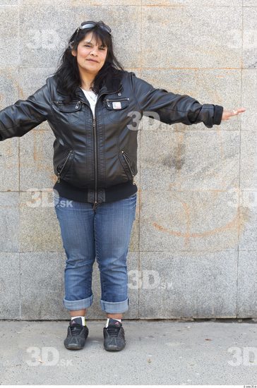 Whole Body Woman T poses Casual Overweight Street photo references