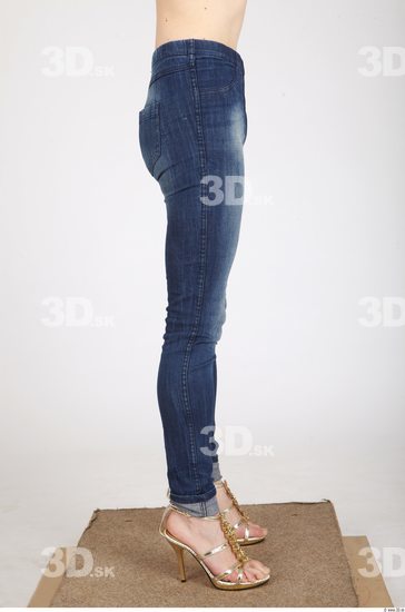 Leg Whole Body Woman Animation references Casual Jeans Average Studio photo references