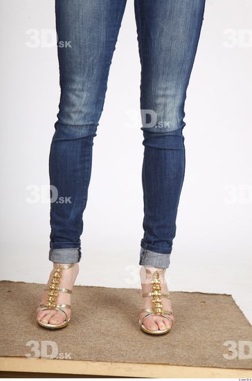 Calf Whole Body Woman Animation references Casual Jeans Average Studio photo references