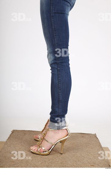 Calf Whole Body Woman Animation references Casual Jeans Average Studio photo references