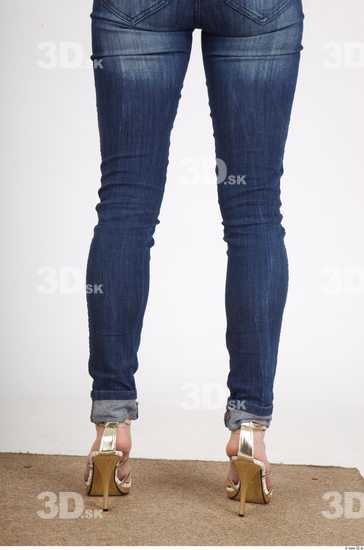 Calf Whole Body Woman Animation references Casual Jeans Average Studio photo references