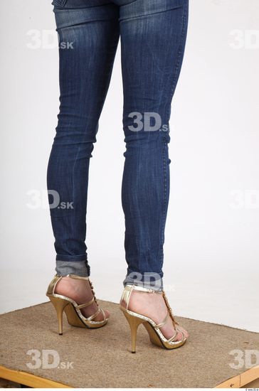 Calf Whole Body Woman Animation references Casual Jeans Average Studio photo references