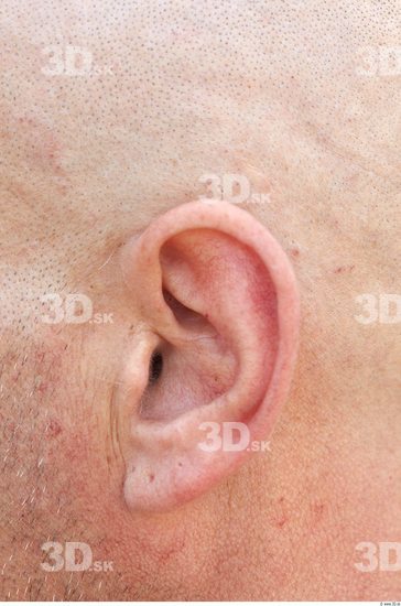 Ear Man White Chubby Bald