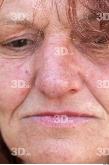 Nose Woman White Slim Wrinkles