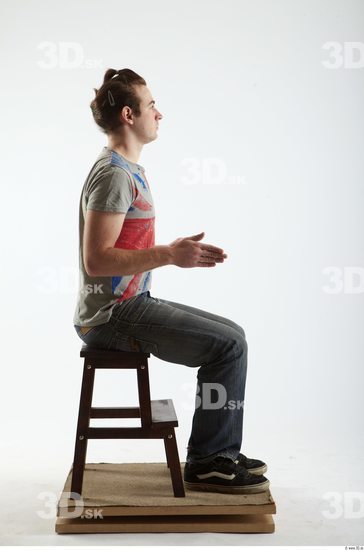 Whole Body Man Artistic poses White Casual Average