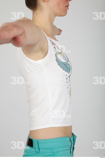 Upper Body Whole Body Woman Animation references Casual Singlet Slim Studio photo references