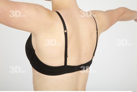 Whole Body Back Woman Animation references Casual Underwear Bra Slim Studio photo references