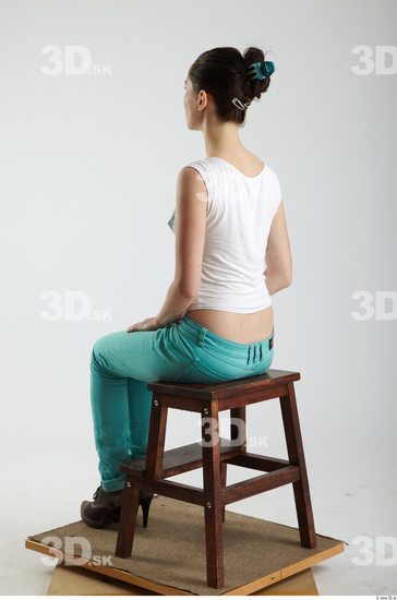 Whole Body Woman Artistic poses White Casual Slim