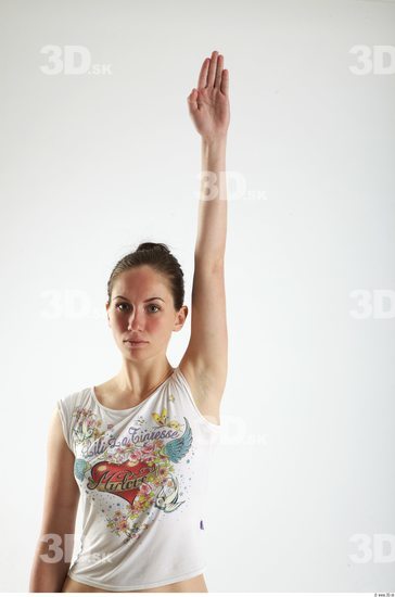 Arm Woman Animation references White Casual Singlet Slim