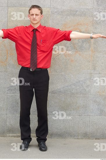 Whole Body Man T poses White Formal Slim