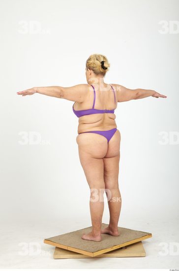 Whole Body Woman T poses Casual Underwear Overweight Studio photo references