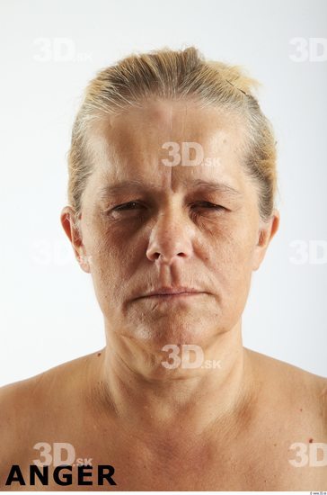 Face Emotions Woman White Overweight Wrinkles