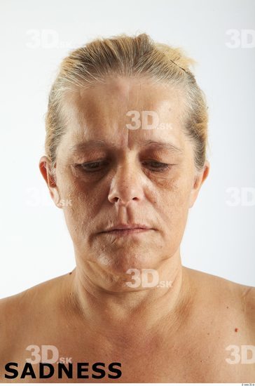 Face Emotions Woman White Overweight Wrinkles