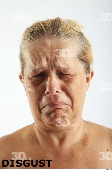 Face Emotions Woman White Overweight Wrinkles