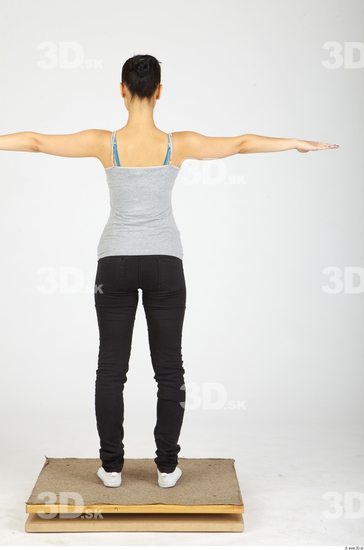 Whole Body Woman Animation references T poses Sports Slim Studio photo references