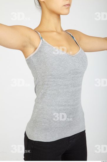 Upper Body Whole Body Woman Animation references Sports Singlet Slim Studio photo references