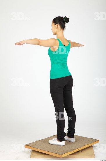 Whole Body Woman Animation references T poses Sports Slim Studio photo references