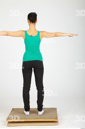 Whole Body Woman Animation references T poses Sports Slim Studio photo references