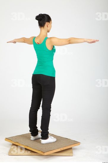 Whole Body Woman Animation references T poses Sports Slim Studio photo references