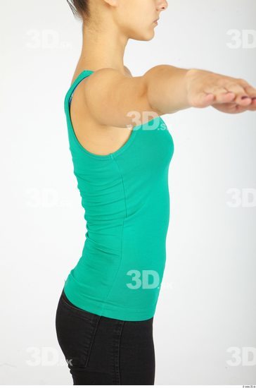 Upper Body Whole Body Woman Animation references Sports Singlet Slim Studio photo references