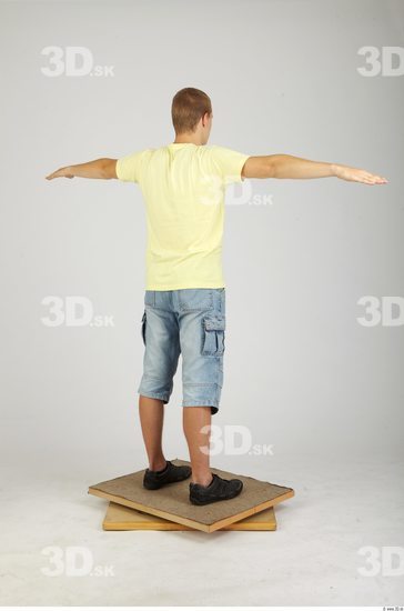 Whole Body Man T poses Casual Athletic Studio photo references