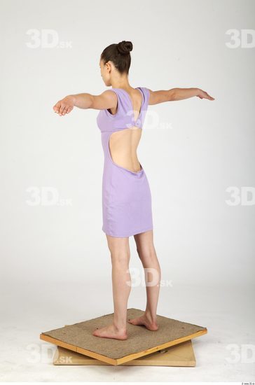 Whole Body Woman Animation references T poses Casual Dress Underweight Studio photo references