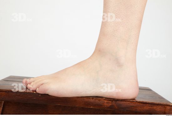 Foot Whole Body Woman Animation references Nude Slim Studio photo references