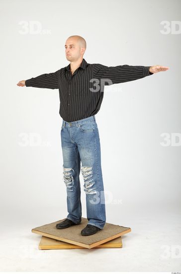 Whole Body Man T poses Casual Average Studio photo references