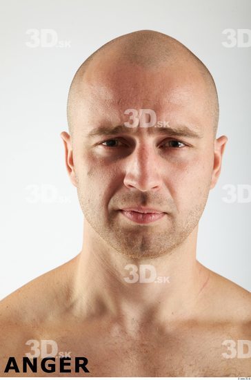 Face Emotions Man White Average Bald