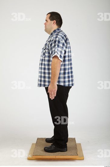 Whole Body Man Casual Overweight Studio photo references